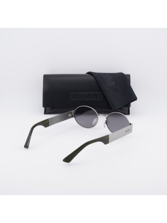 Moschino MOS185/S 06LB UE Sunglasses - Ruthenium Oval Frame, Mirror Lenses